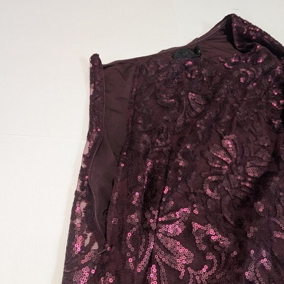 H&M One Shoulder Purple Sequins Dress, Size 12 - Picture 5 of 15